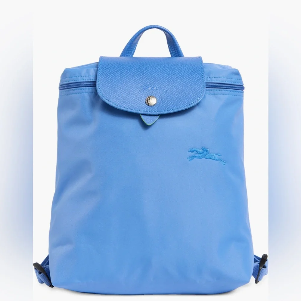 Longchamp Blue Nylon Backpack